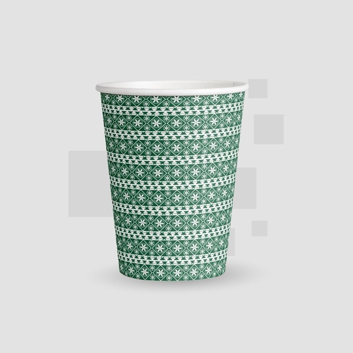 [ECO7SHG]  اكواب ورقية 7 اونص تراث سعودي لون اخضر