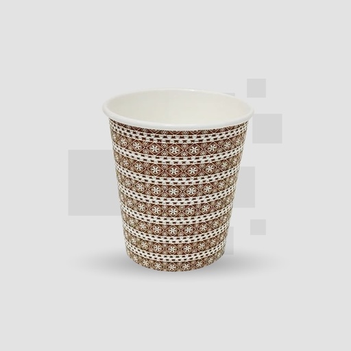 [ECO9SWB] اكواب ورقية 9 اونص  تراث سعودي لون بني